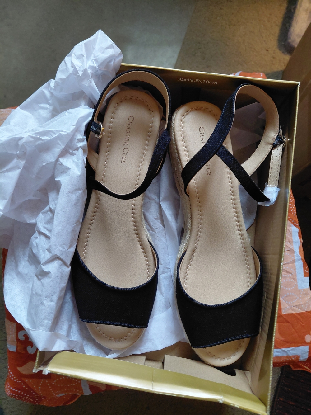 Charter Club Black Women's Ankle-Strap Sandals